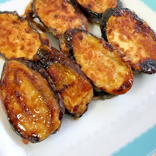 ナスの挟み焼き～キャベツ、玉ねぎ、ひき肉で肉だね